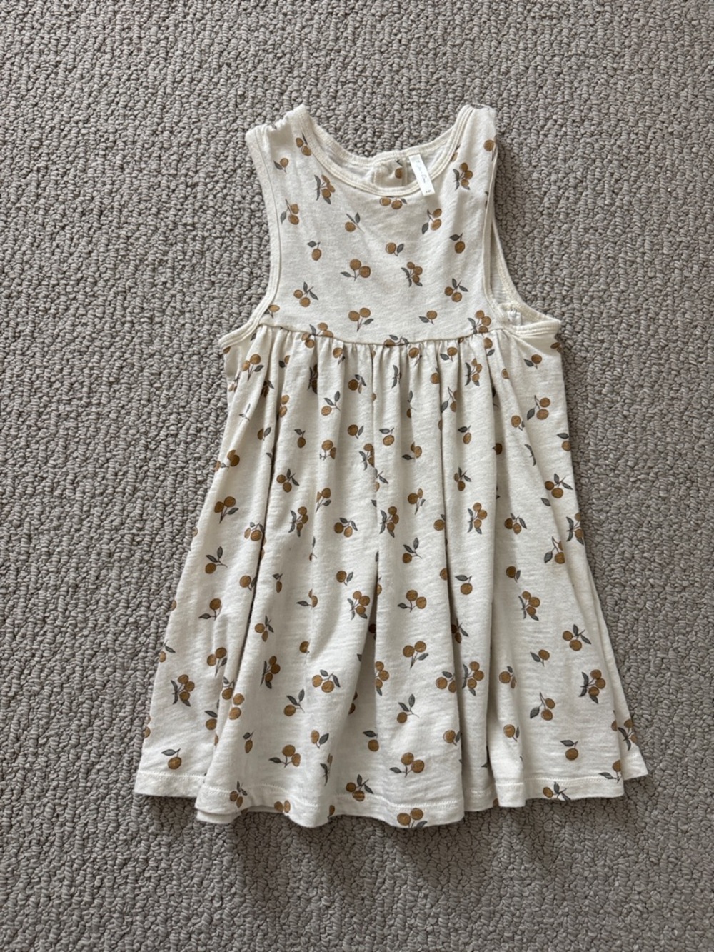 Rylee + Cru Cream Sleeveless Dress with Brown Floral Print